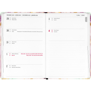 Fotografie k reklamnímu předmětu „NOTIQUE 18měsíční diář Petito – Růžový mramor 2025/2026, 11 x 17 cm“