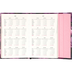 Fotografie k reklamnímu předmětu „NOTIQUE Týdenní magnetický diář Fialové květy 2026, 13 x 21 cm“