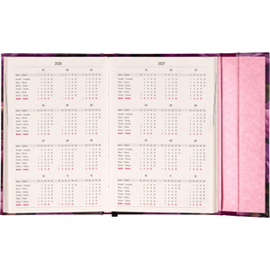 Fotografie k reklamnímu předmětu „NOTIQUE Týdenní magnetický diář Fialové květy 2026, 11 x 16 cm“