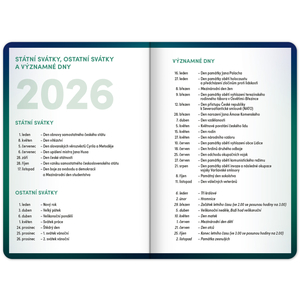 Fotografie k reklamnímu předmětu „NOTIQUE Školní diář Zelený (září 2025 – prosinec 2026), 9,8 x 14,5 cm“