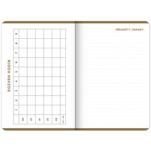 Fotografie k reklamnímu předmětu „NOTIQUE Studentský diář Academia (září 2025 – prosinec 2026), 9,8 x 14,5 cm“