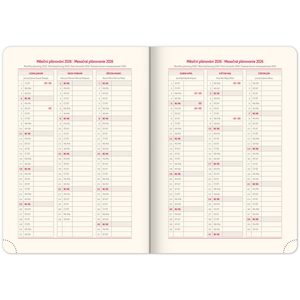 Fotografie k reklamnímu předmětu „NOTIQUE Denní diář Twill 2026, modro-zlatý, 15 x 21 cm“