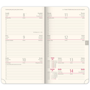 Fotografie k reklamnímu předmětu „NOTIQUE Kapesní diář Essenza 2026, švestka, 9 x 15,5 cm“