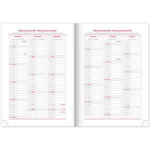 Fotografie k reklamnímu předmětu „NOTIQUE Týdenní diář Aprint 2026, červený, 15 x 21 cm“