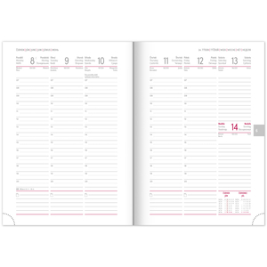 Fotografie k reklamnímu předmětu „NOTIQUE Týdenní diář Balakon 2026, zelený, 15 x 21 cm“