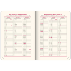 Fotografie k reklamnímu předmětu „NOTIQUE Týdenní diář Twill 2026, modro-zlatý, 15 x 21 cm“