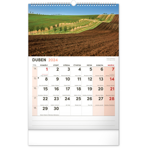 Fotografie k reklamnímu předmětu „Nástěnný kalendář 2024 s extra velkým kalendáriem, 33 × 46 cm“