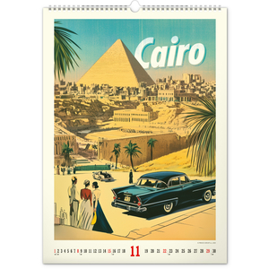 Fotografie k reklamnímu předmětu „NOTIQUE Nástěnný kalendář Vintage plakáty – světová města 2026, 33 x 46 cm“