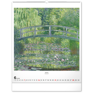 Fotografie k reklamnímu předmětu „NOTIQUE Nástěnný kalendář Impresionismus 2026, 48 x 56 cm“