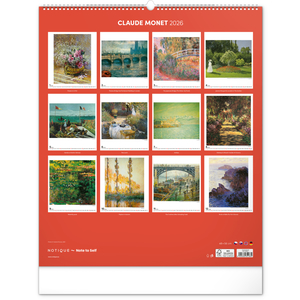 Fotografie k reklamnímu předmětu „NOTIQUE Nástěnný kalendář Claude Monet 2026, 48 x 56 cm“