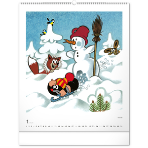 Fotografie k reklamnímu předmětu „NOTIQUE Nástěnný kalendář Krteček 2026, 48 x 56 cm“