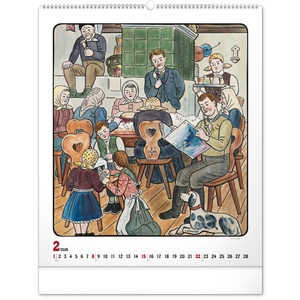 Fotografie k reklamnímu předmětu „NOTIQUE Nástěnný kalendář Josef Lada 2026, 48 x 56 cm“