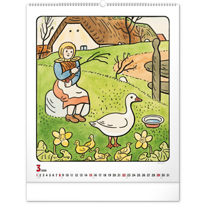 Fotografie k reklamnímu předmětu „NOTIQUE Nástěnný kalendář Josef Lada 2026, 48 x 56 cm“