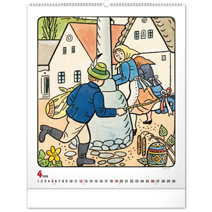 Fotografie k reklamnímu předmětu „NOTIQUE Nástěnný kalendář Josef Lada 2026, 48 x 56 cm“