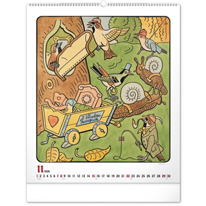 Fotografie k reklamnímu předmětu „NOTIQUE Nástěnný kalendář Josef Lada 2026, 48 x 56 cm“