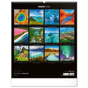 Fotografie k reklamnímu předmětu „NOTIQUE Nástěnný kalendář Energie 2026, 48 x 56 cm“