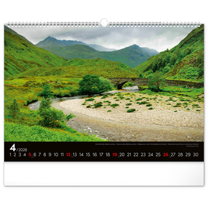 Fotografie k reklamnímu předmětu „NOTIQUE Nástěnný kalendář Krajiny 2026, 48 x 33 cm“