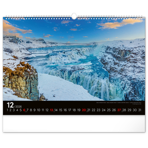 Fotografie k reklamnímu předmětu „NOTIQUE Nástěnný kalendář Krajiny 2026, 48 x 33 cm“