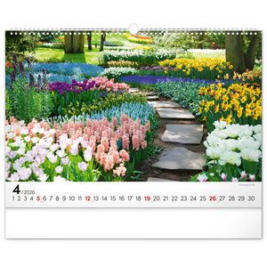 Fotografie k reklamnímu předmětu „NOTIQUE Nástěnný kalendář Zahrady 2026, 48 x 33 cm“