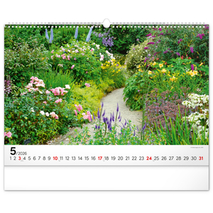 Fotografie k reklamnímu předmětu „NOTIQUE Nástěnný kalendář Zahrady 2026, 48 x 33 cm“