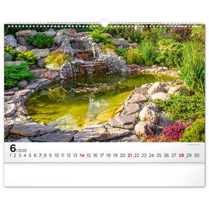 Fotografie k reklamnímu předmětu „NOTIQUE Nástěnný kalendář Zahrady 2026, 48 x 33 cm“