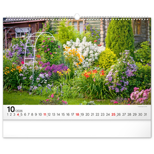 Fotografie k reklamnímu předmětu „NOTIQUE Nástěnný kalendář Zahrady 2026, 48 x 33 cm“