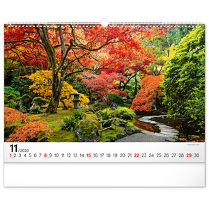 Fotografie k reklamnímu předmětu „NOTIQUE Nástěnný kalendář Zahrady 2026, 48 x 33 cm“