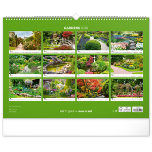 Fotografie k reklamnímu předmětu „NOTIQUE Nástěnný kalendář Zahrady 2026, 48 x 33 cm“