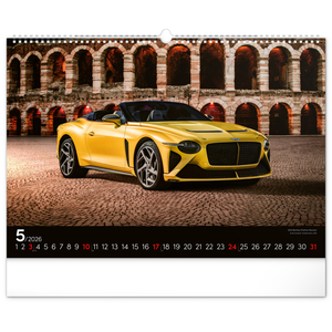 Fotografie k reklamnímu předmětu „NOTIQUE Nástěnný kalendář Auta 2026, 48 x 33 cm“