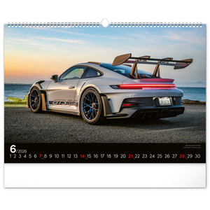 Fotografie k reklamnímu předmětu „NOTIQUE Nástěnný kalendář Auta 2026, 48 x 33 cm“