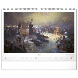 Fotografie k reklamnímu předmětu „NOTIQUE Nástěnný kalendář Slovanská epopej – Alfons Mucha 2026, 48 x 33 cm“