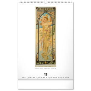 Fotografie k reklamnímu předmětu „NOTIQUE Nástěnný kalendář Alfons Mucha 2026, 33 x 46 cm“