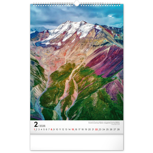 Fotografie k reklamnímu předmětu „NOTIQUE Nástěnný kalendář Hory 2026, 33 x 46 cm“