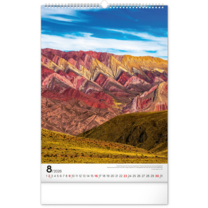 Fotografie k reklamnímu předmětu „NOTIQUE Nástěnný kalendář Hory 2026, 33 x 46 cm“