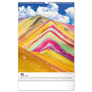 Fotografie k reklamnímu předmětu „NOTIQUE Nástěnný kalendář Hory 2026, 33 x 46 cm“