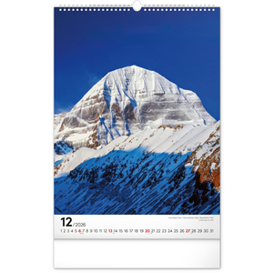 Fotografie k reklamnímu předmětu „NOTIQUE Nástěnný kalendář Hory 2026, 33 x 46 cm“