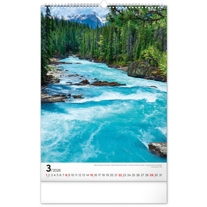 Fotografie k reklamnímu předmětu „NOTIQUE Nástěnný kalendář Voda 2026, 33 x 46 cm“