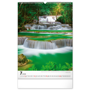 Fotografie k reklamnímu předmětu „NOTIQUE Nástěnný kalendář Voda 2026, 33 x 46 cm“