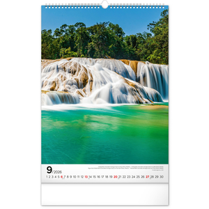 Fotografie k reklamnímu předmětu „NOTIQUE Nástěnný kalendář Voda 2026, 33 x 46 cm“