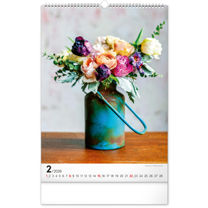 Fotografie k reklamnímu předmětu „NOTIQUE Nástěnný kalendář Kytice 2026, 33 x 46 cm“