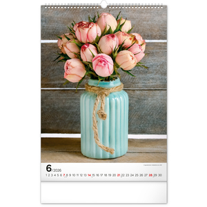 Fotografie k reklamnímu předmětu „NOTIQUE Nástěnný kalendář Kytice 2026, 33 x 46 cm“