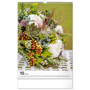 Fotografie k reklamnímu předmětu „NOTIQUE Nástěnný kalendář Kytice 2026, 33 x 46 cm“