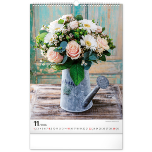 Fotografie k reklamnímu předmětu „NOTIQUE Nástěnný kalendář Kytice 2026, 33 x 46 cm“
