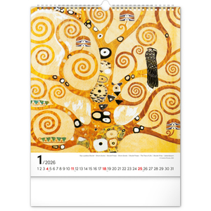Fotografie k reklamnímu předmětu „NOTIQUE Nástěnný kalendář Gustav Klimt 2026, 30 x 34 cm“