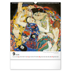 Fotografie k reklamnímu předmětu „NOTIQUE Nástěnný kalendář Gustav Klimt 2026, 30 x 34 cm“