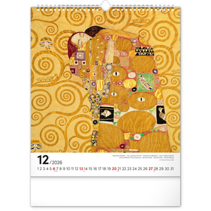 Fotografie k reklamnímu předmětu „NOTIQUE Nástěnný kalendář Gustav Klimt 2026, 30 x 34 cm“