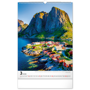 Fotografie k reklamnímu předmětu „NOTIQUE Nástěnný kalendář Národní parky světa 2026, 33 x 46 cm“