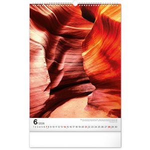 Fotografie k reklamnímu předmětu „NOTIQUE Nástěnný kalendář Národní parky světa 2026, 33 x 46 cm“