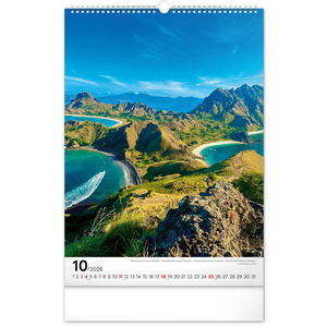 Fotografie k reklamnímu předmětu „NOTIQUE Nástěnný kalendář Národní parky světa 2026, 33 x 46 cm“