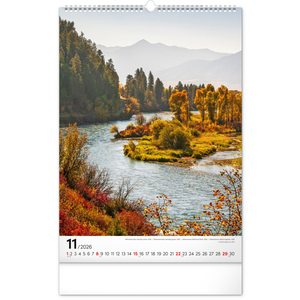 Fotografie k reklamnímu předmětu „NOTIQUE Nástěnný kalendář Národní parky světa 2026, 33 x 46 cm“